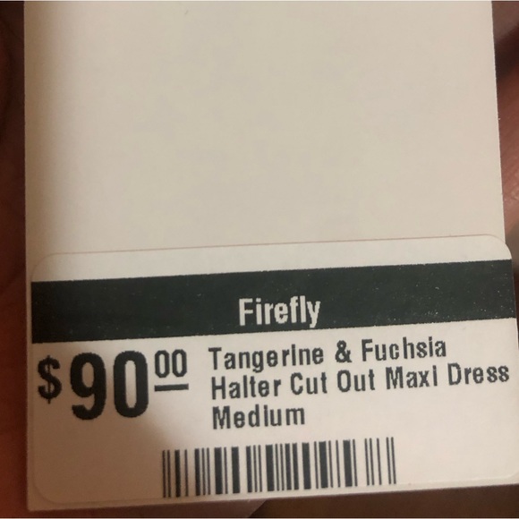 Color Block Halter Maxi Dress in Hot Pink & Orange - Size: Medium - Brand: Aakaa - Picture 11 of 11
